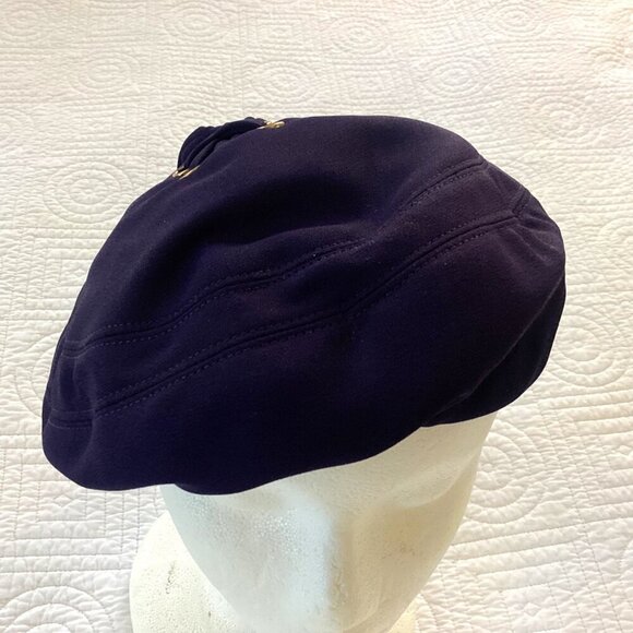 Frank Olive women’s vtg wool Ascot hat 1950s Beret Style 23” main image 7